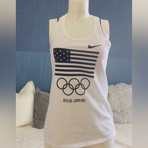 Team USA Nike 2016 Rio de Janeiro Olympic Games Flag Rings Racerback Tank Top